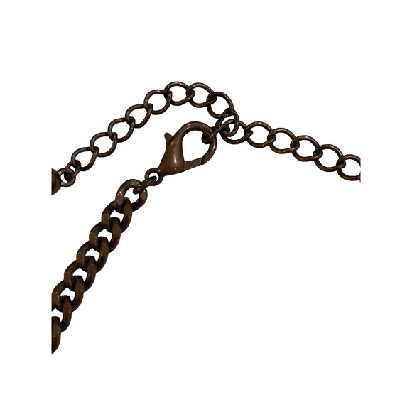 Beaded Multi Strand Bib Statement Necklace Boho White Faux Pearls Gold Metallic - Picture 6 of 7